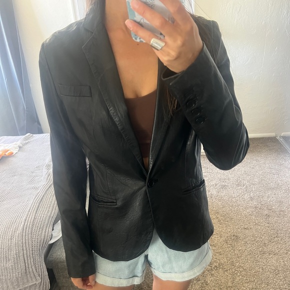 Zadig & Voltaire Lambskin Silk Blazer - Picture 2 of 7